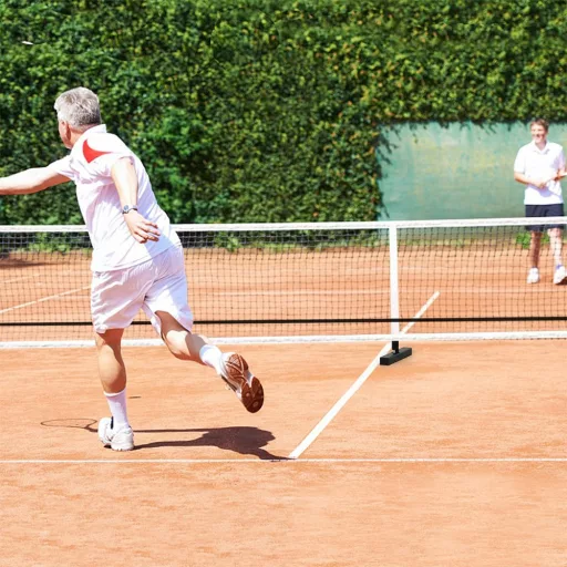 Rețea portabilă de pickleball cu geantă de transport