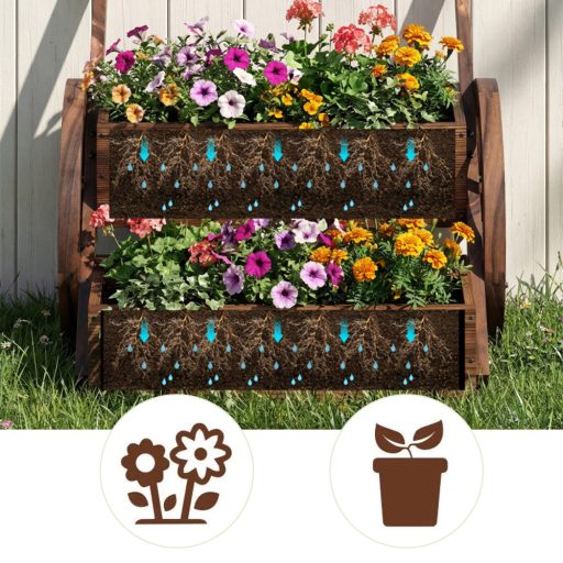 Cărucior suport pentru flori de grădină