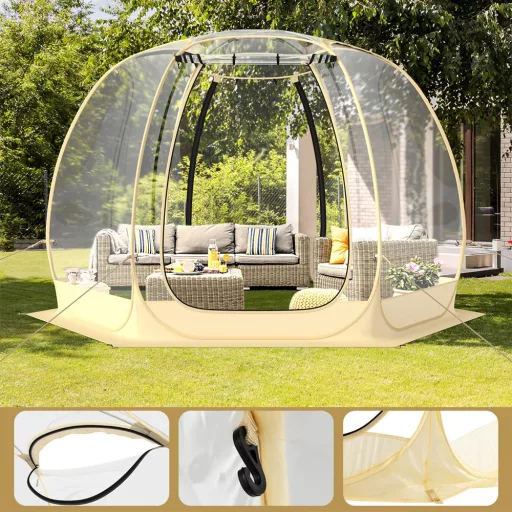 Cort de Tip Dom Transparent 3.35x3.35m