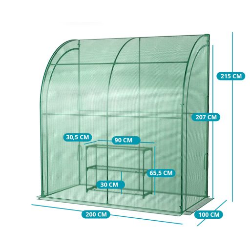 Seră 197 cm × 97 cm × 204 cm