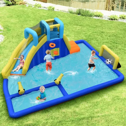 Parc de Distracție Inflatable cu Apă și Teren de Fotbal
