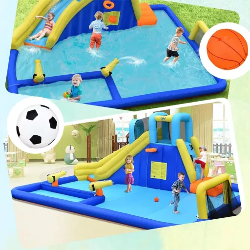 Parc de Distracție Inflatable cu Apă și Teren de Fotbal
