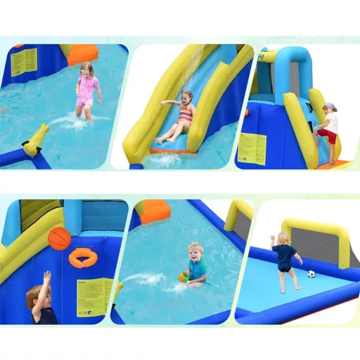 Parc de Distracție Inflatable cu Apă și Teren de Fotbal