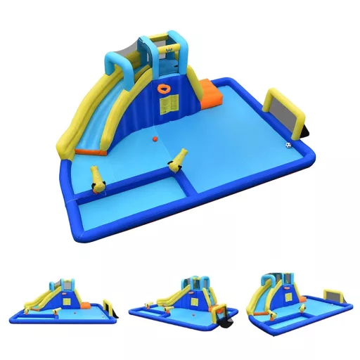 Parc de Distracție Inflatable cu Apă și Teren de Fotbal