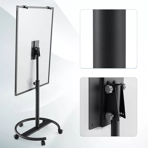 Tablă magnetică mobilă ajustabilă cu accesorii