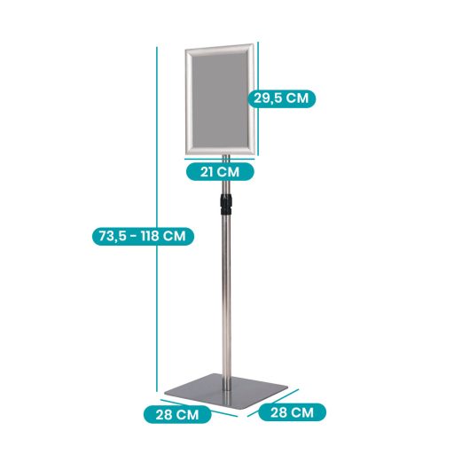 Stâlp de Informații 33x24cm, Argintiu