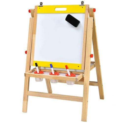 Tablă de desen din lemn 3 în 1 pentru copii