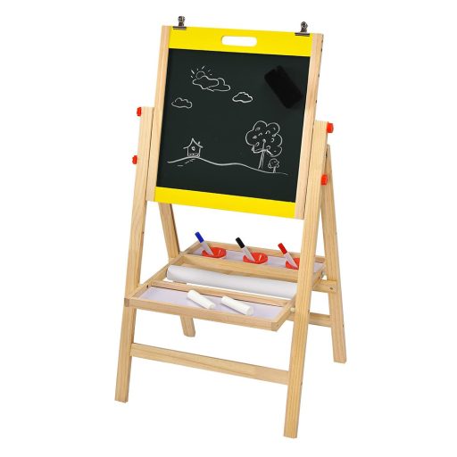 Tablă de desen din lemn 3 în 1 pentru copii