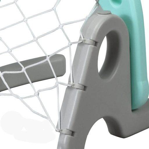 Coș de baschet 3 în 1 cu înălțime ajustabilă și joc de aruncare a inelelor, Albastru