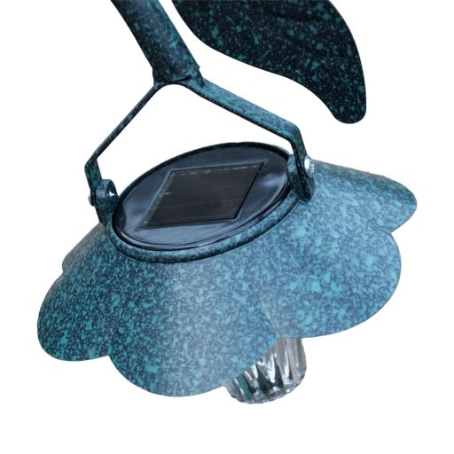 Adăpătoare pentru păsări și suport pentru flori cu lumină solară