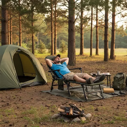 Scaun de pescuit mare cu suport pentru picioare