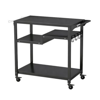 Cărucior mobil cu grătar cu 3 niveluri