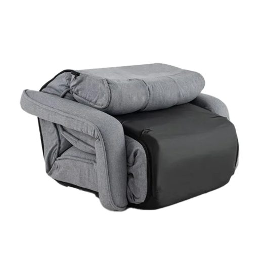 Canapea pliabilă cu 6 poziții reglabile, gri deschis