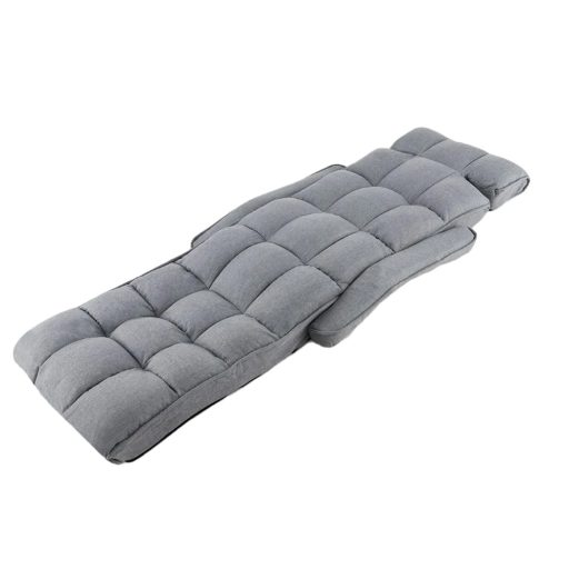 Canapea pliabilă cu 6 poziții reglabile, gri deschis