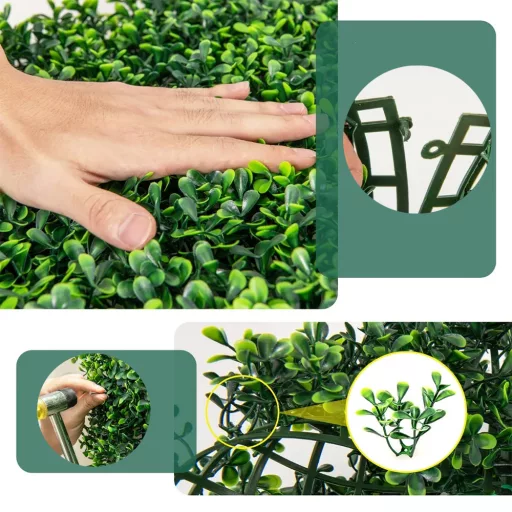 Panou decorativ din plante artificiale 12 buc. 50x50 cm