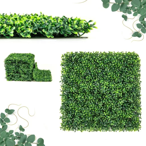 Panou decorativ din plante artificiale 12 buc. 50x50 cm