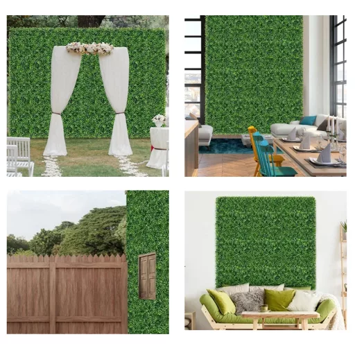 Panou decorativ din plante artificiale 12 buc. 50x50 cm