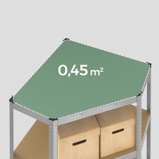 Raft de colț cu 5 etaje 70x70x180