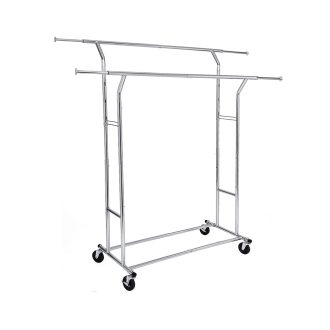   Suport pentru haine reglabil pe înălțime și lățime, argintiu