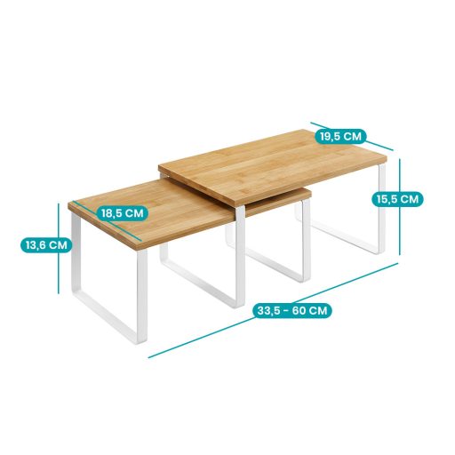 Raft de depozitare pentru bucătărie, 2 piese