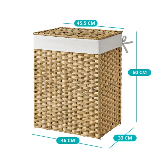 Coș de rufe din plastic, 45.5 x 32 x 61cm