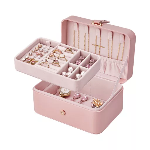Organizator de Bijuterii Roz 16x11x7.8cm