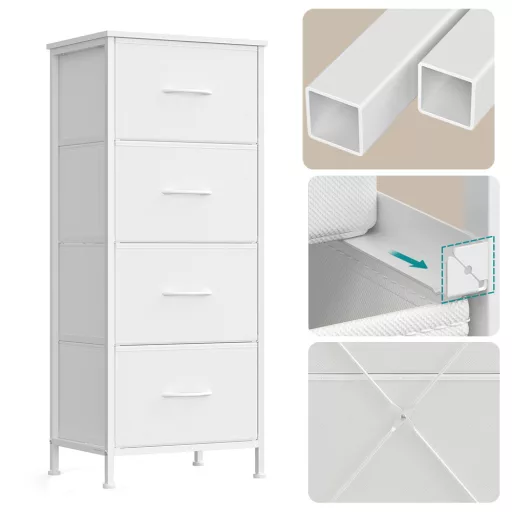 Comodă îngustă cu 4 sertare 39.6x30x96.2cm