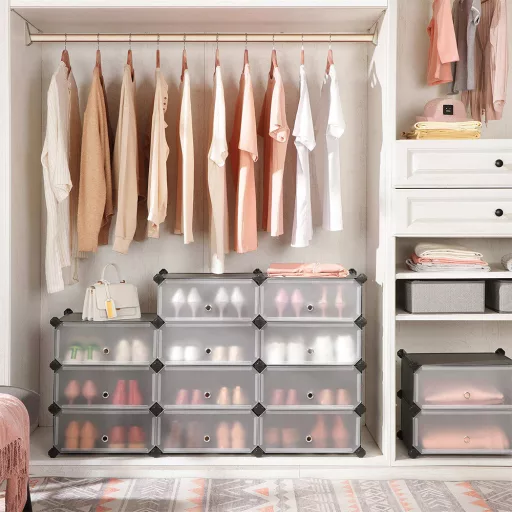 Cabinet de depozitare din plastic, gri