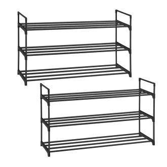 3 szintes fém cipőtartó 2db 92x30x54cm