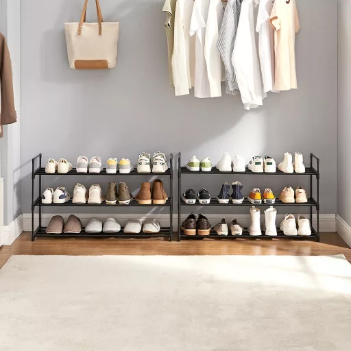 3 szintes fém cipőtartó 2db 92x30x54cm