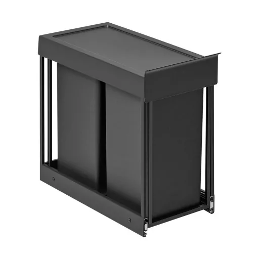 Coș de gunoi cu două compartimente retractabil