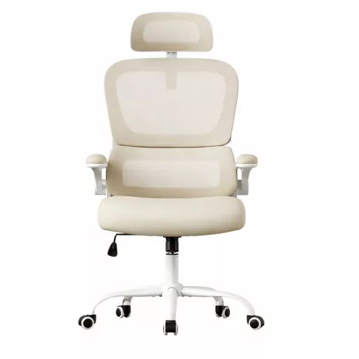 Scaun Ergonomic cu Spătar Reglabil, Bej