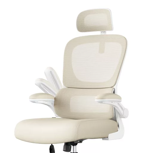 Scaun Ergonomic cu Spătar Reglabil, Bej