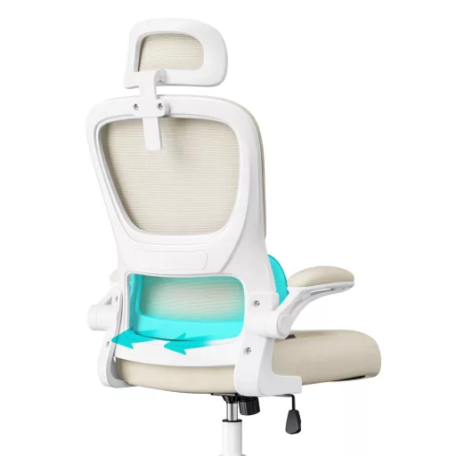 Scaun Ergonomic cu Spătar Reglabil, Bej