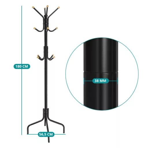 Suport de haine metalic 56.5x180cm