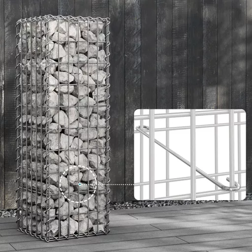 Coș Gabion din Oțel 100 x 30 x 30 cm