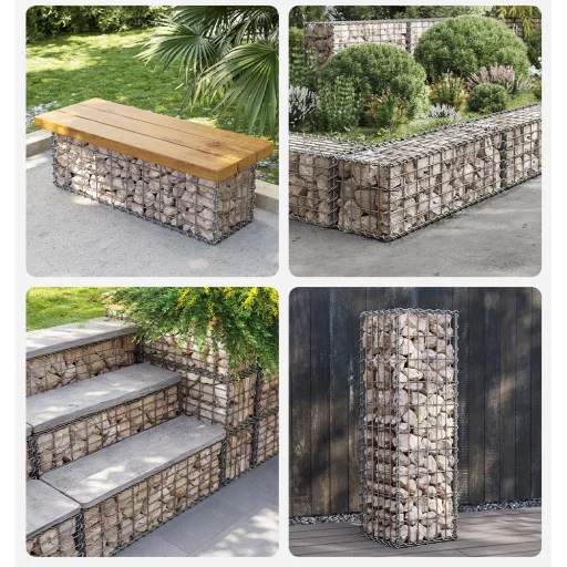 Coș Gabion din Oțel 100 x 30 x 30 cm