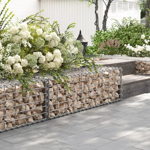 Coș Gabion din Oțel 100 x 30 x 30 cm