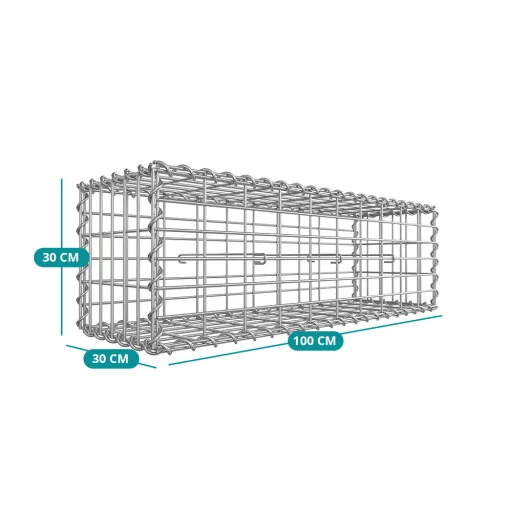 Coș Gabion din Oțel 100 x 30 x 30 cm