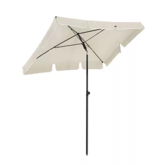   Umbrelă de Soare Reglabilă cu Geantă de Transport, 2x1.25m Bej