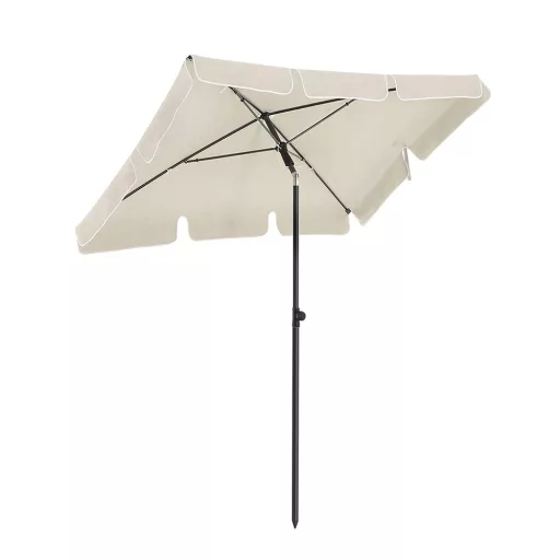 Umbrelă de Soare Reglabilă cu Geantă de Transport, 2x1.25m Bej