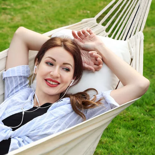 Hamaca cu suport, Bej