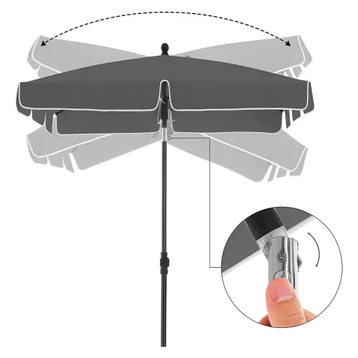 Umbra reglabilă cu geantă de transport 1.8x1.25m gri