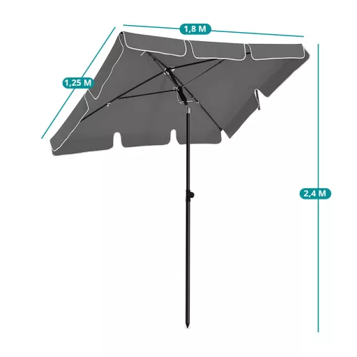 Umbra reglabilă cu geantă de transport 1.8x1.25m gri