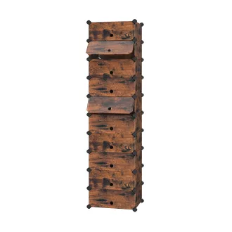 Cabinet de depozitare din plastic, maro rustic