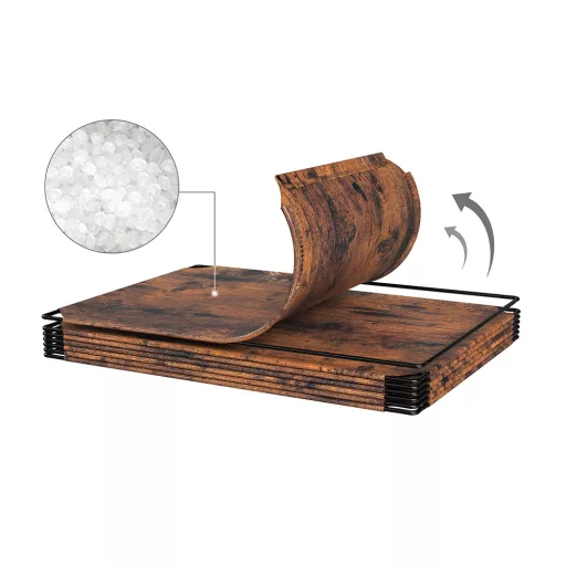 Cabinet de depozitare din plastic, maro rustic