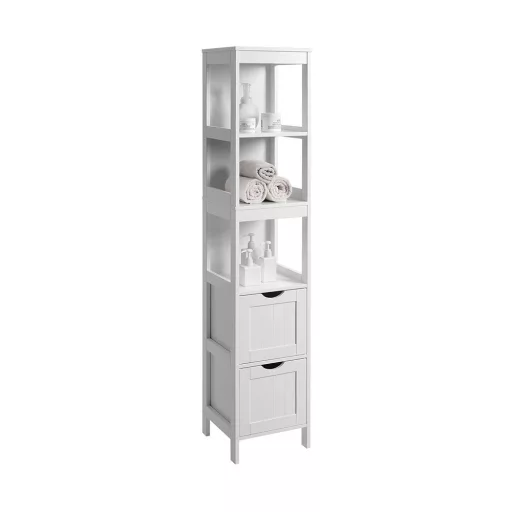 Dulap de depozitare cu 3 rafturi și 2 sertare 30x30x141.5cm