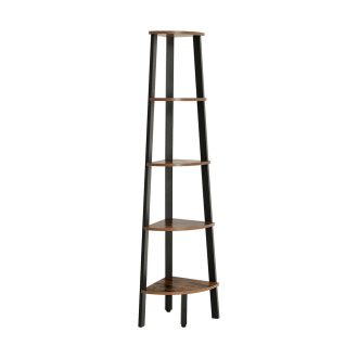 Raft de colț, Negru 37.2x37.2x159cm