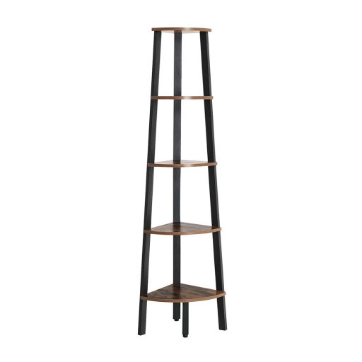 Raft de colț, Negru 37.2x37.2x159cm