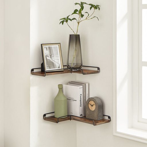 Set de 2 Rafturi de Colț în Formă de L